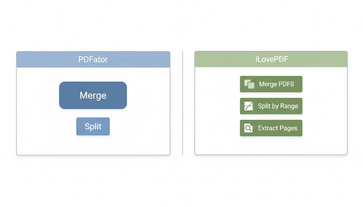 PDFator vs iLovePDF for Merging and Splitting PDFs